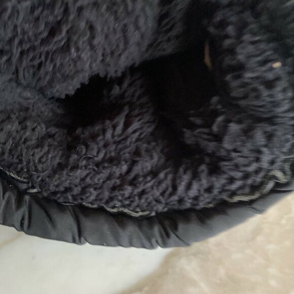Black Winter Fleece-Lined Mittens L/XL 90% Polyester 10% PVC - Picture 2 of 4